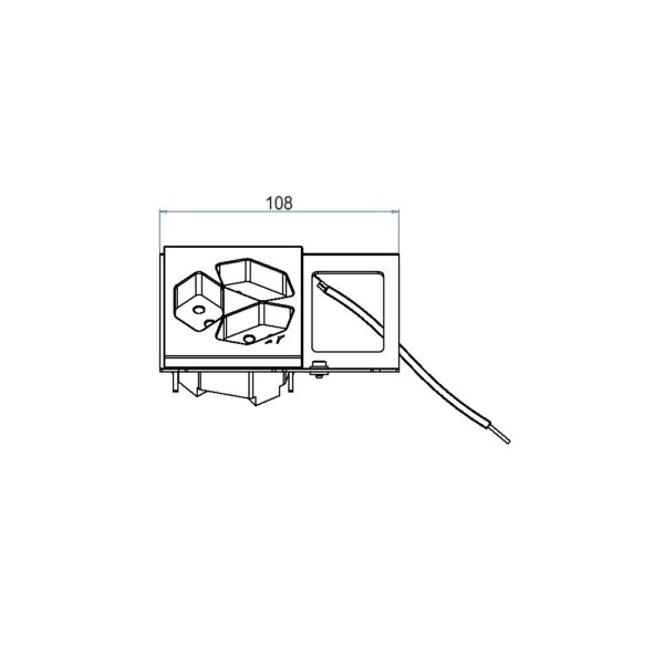 Produktbild UBD 133 140  -  Steckdoseneinsatz für 3 FLF, inkl. 1x 3xT13/s weiss